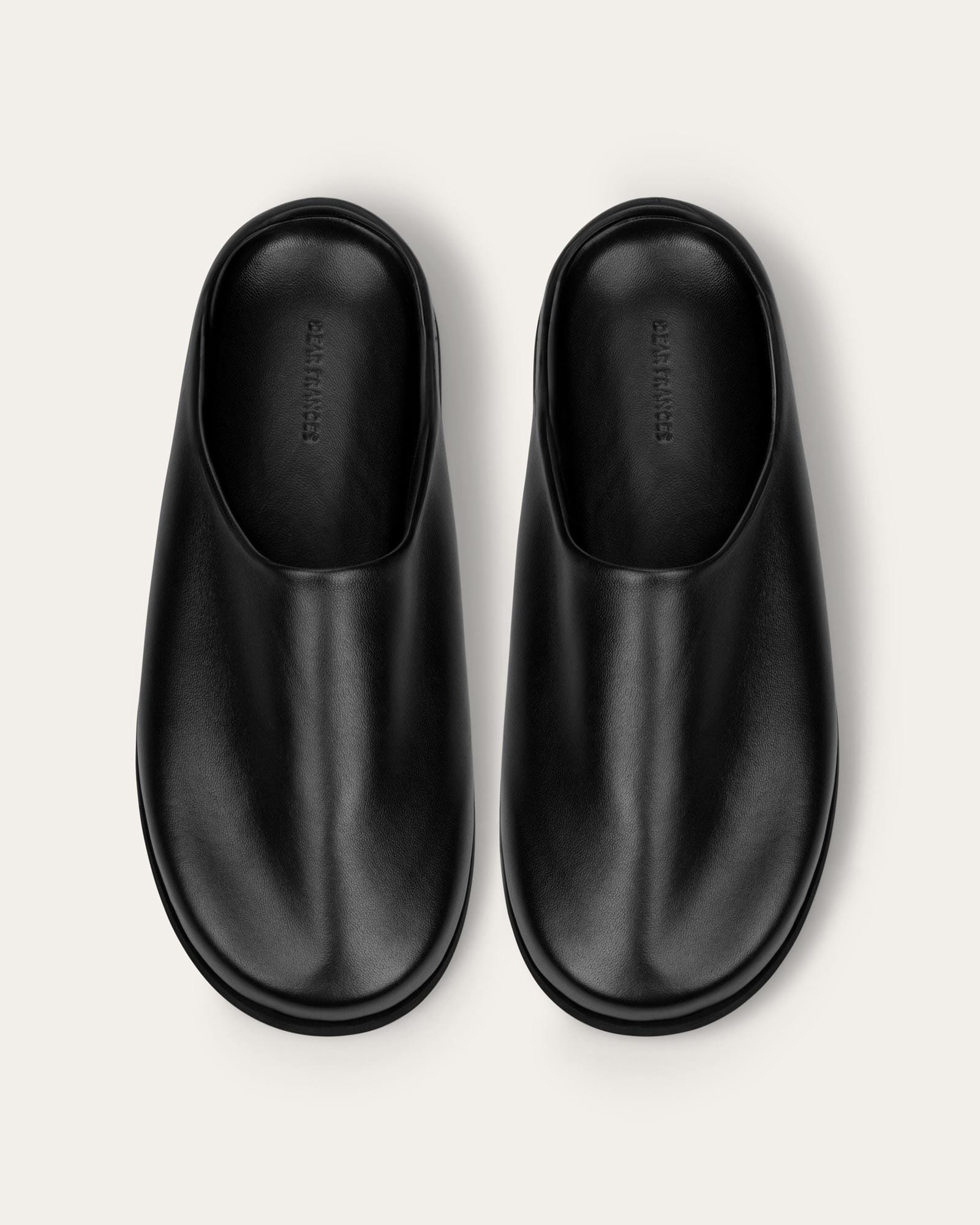 Leather Mules, Black — Made in Italy | Dear Frances