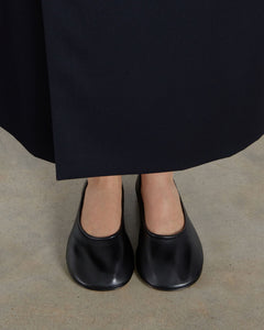 Rina flat, Black Leather Rina dear-frances 